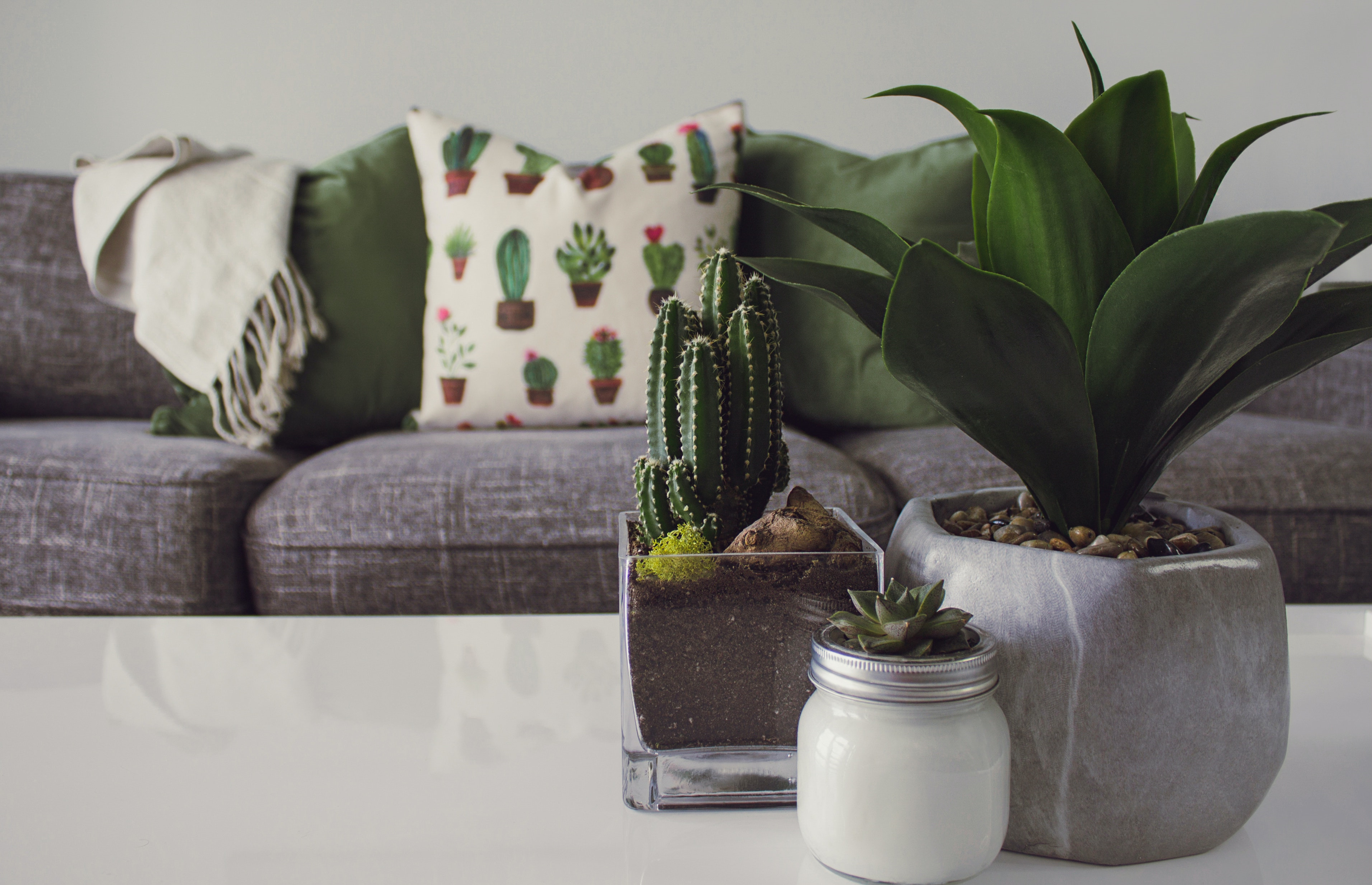 Neutral and Organic arrangement on Table