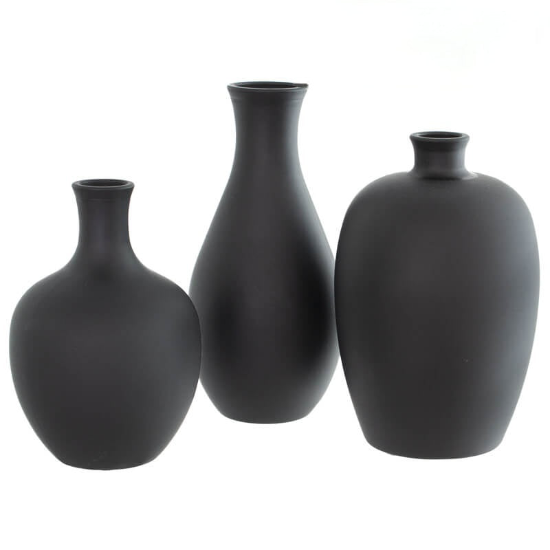 NeutralsSA. Home Decor. Sanctuary. 3 Matt Black Bud Vases